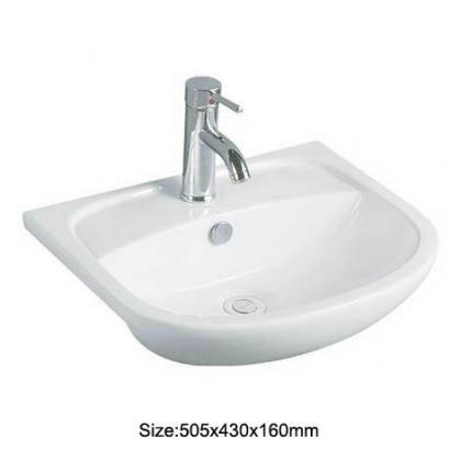 Contemporary semi-recessed basin (5022)