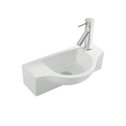 Small wall hung basin of sanitary ware (3613)